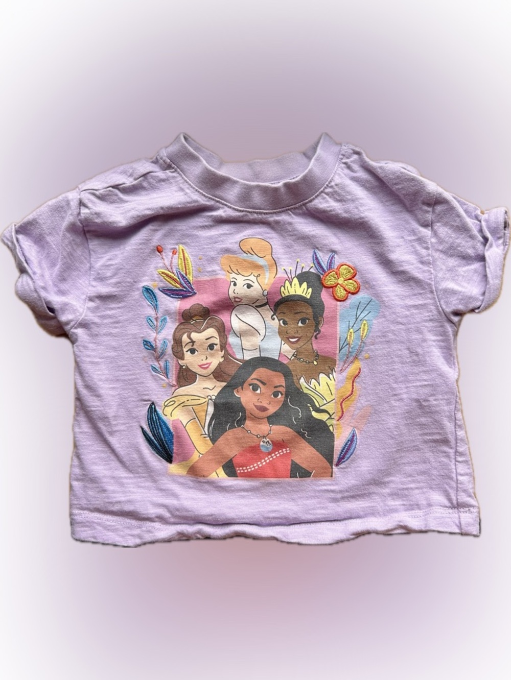 Disney Lilac Princess Tee with Embroidered Logo